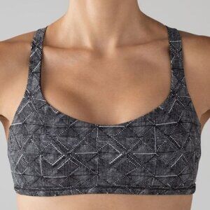 Lululemon Free to Be Zen Bra Formation Alpine White Black Size 4